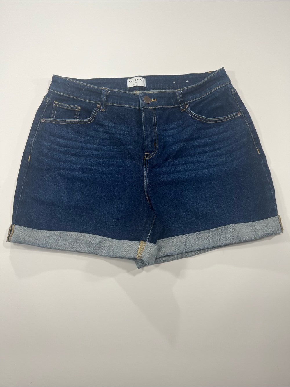 Lane Bryant Flex Magic Waistband Boyfriend Denim Shorts Size 16 Cuffed Stretch